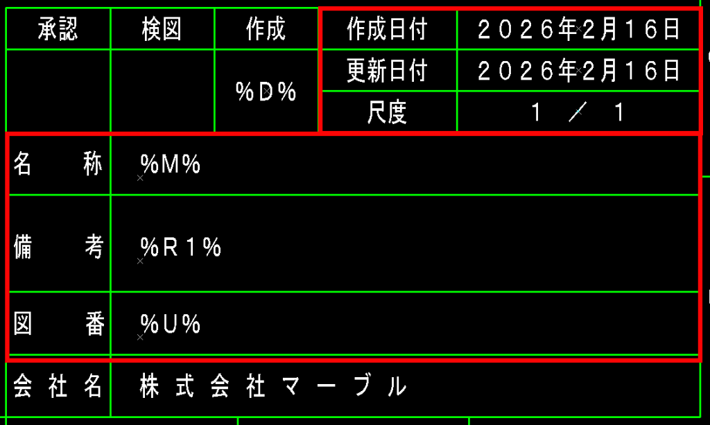 置換文字の配置